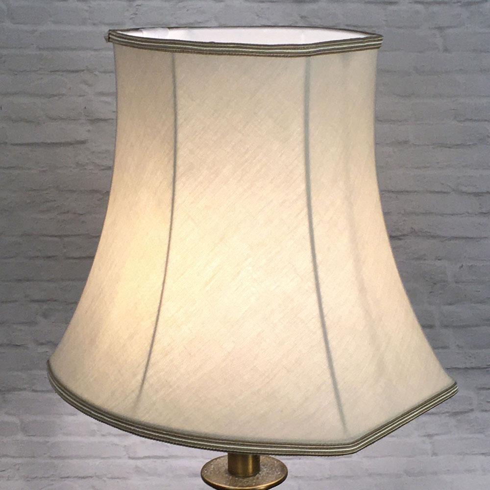 Cream Square End Oval Lampshade